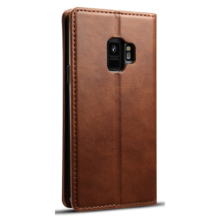 Suteni Calf Texture Horizontal Flip Leather Case with Holder & Card Slots & Wallet for Galaxy S9