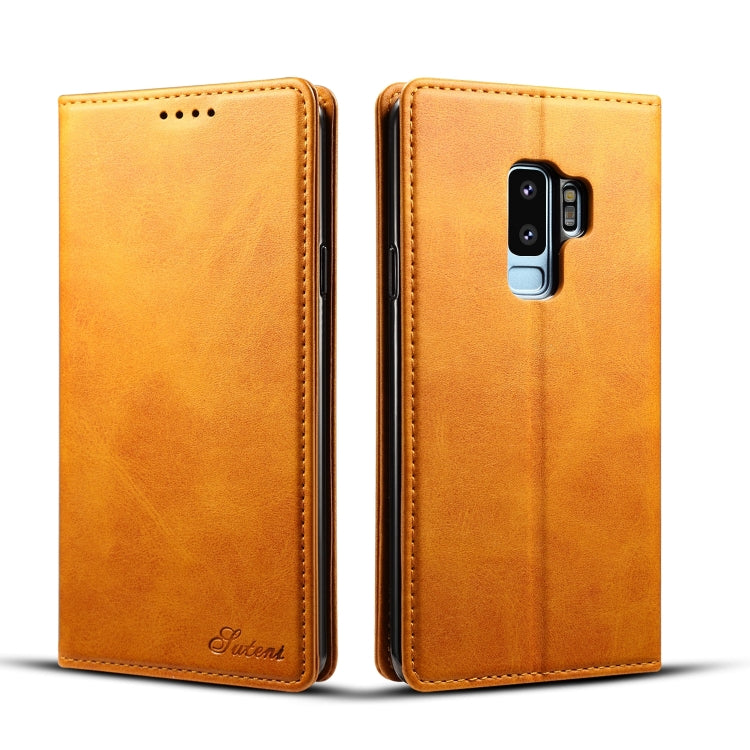 Suteni Calf Texture Horizontal Flip Leather Case with Holder & Card Slots & Wallet for Galaxy S9+