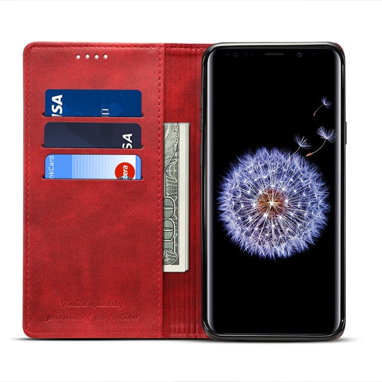 Suteni Calf Texture Horizontal Flip Leather Case with Holder & Card Slots & Wallet for Galaxy S9+