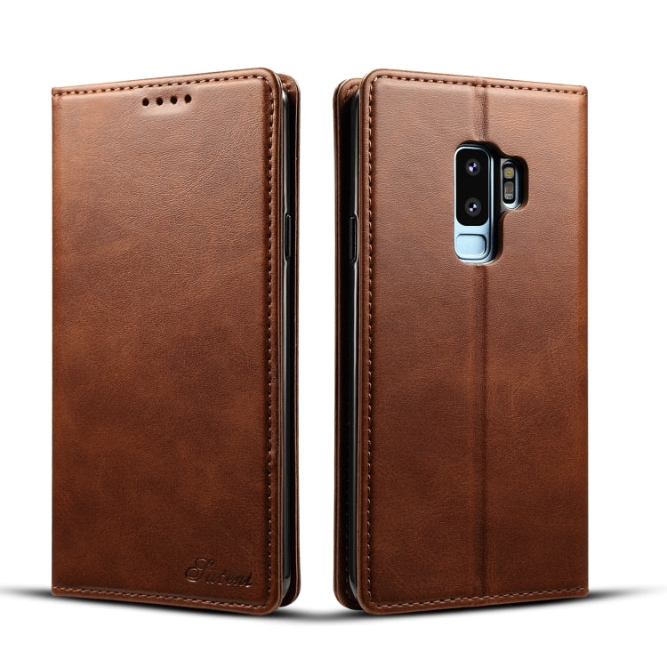 Suteni Calf Texture Horizontal Flip Leather Case with Holder & Card Slots & Wallet for Galaxy S9+