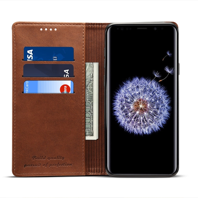 Suteni Calf Texture Horizontal Flip Leather Case with Holder & Card Slots & Wallet for Galaxy S9+