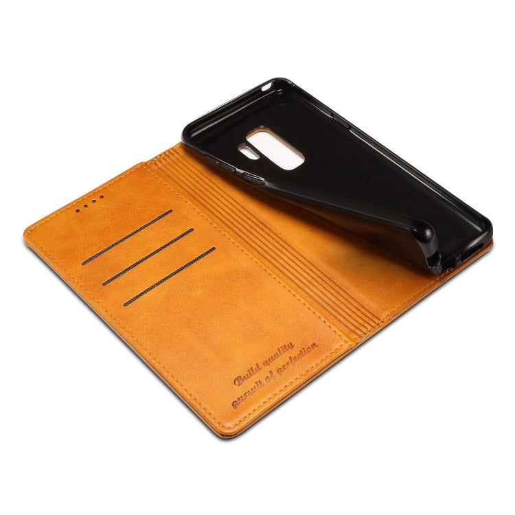 Suteni Calf Texture Horizontal Flip Leather Case with Holder & Card Slots & Wallet for Galaxy S9+