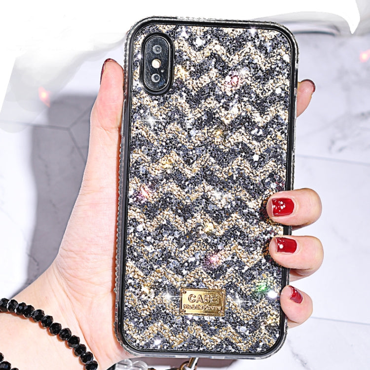 For iPhone XS TPU + Epoxy Ripples Series Phone Protective Case Max