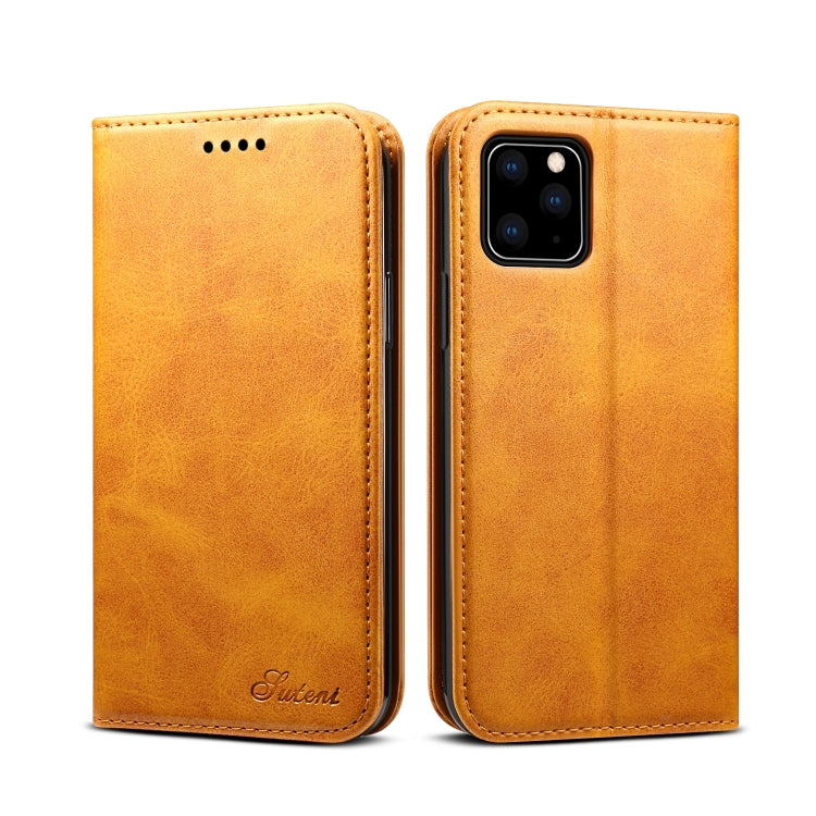 Suteni Calf Texture Horizontal Flip Leather Case with Holder & Card Slots & Wallet for iPhone 11