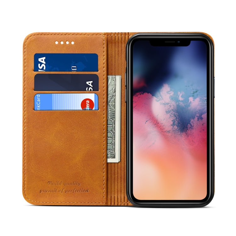 Suteni Calf Texture Horizontal Flip Leather Case with Holder & Card Slots & Wallet for iPhone 11