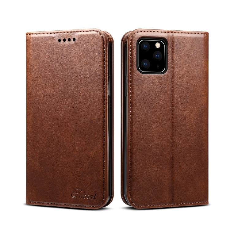 Suteni Calf Texture Horizontal Flip Leather Case with Holder & Card Slots & Wallet for iPhone 11