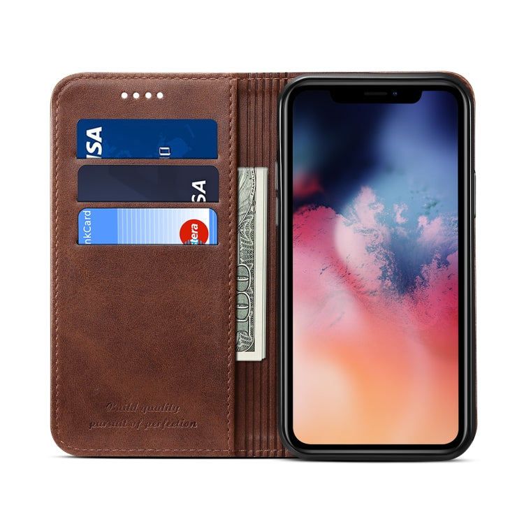 Suteni Calf Texture Horizontal Flip Leather Case with Holder & Card Slots & Wallet for iPhone 11