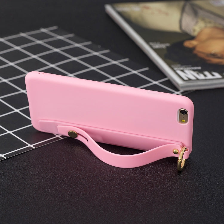 Shockproof Solid Color TPU Case with Wristband For iPhone 6s Plus / 6 Plus