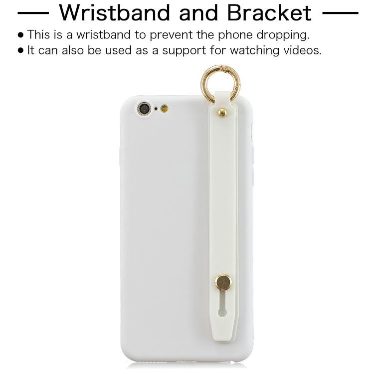 Shockproof Solid Color TPU Case with Wristband For iPhone 6s Plus / 6 Plus