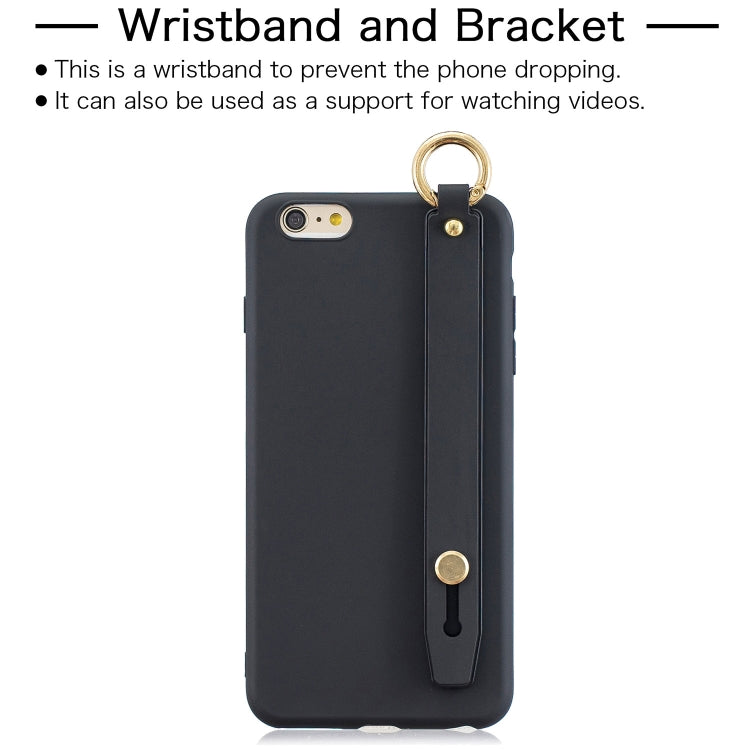 Shockproof Solid Color TPU Case with Wristband For iPhone 6s Plus / 6 Plus