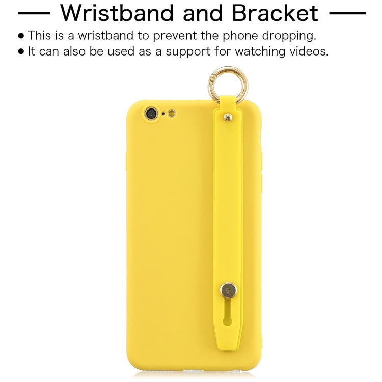 Shockproof Solid Color TPU Case with Wristband For iPhone 6s Plus / 6 Plus