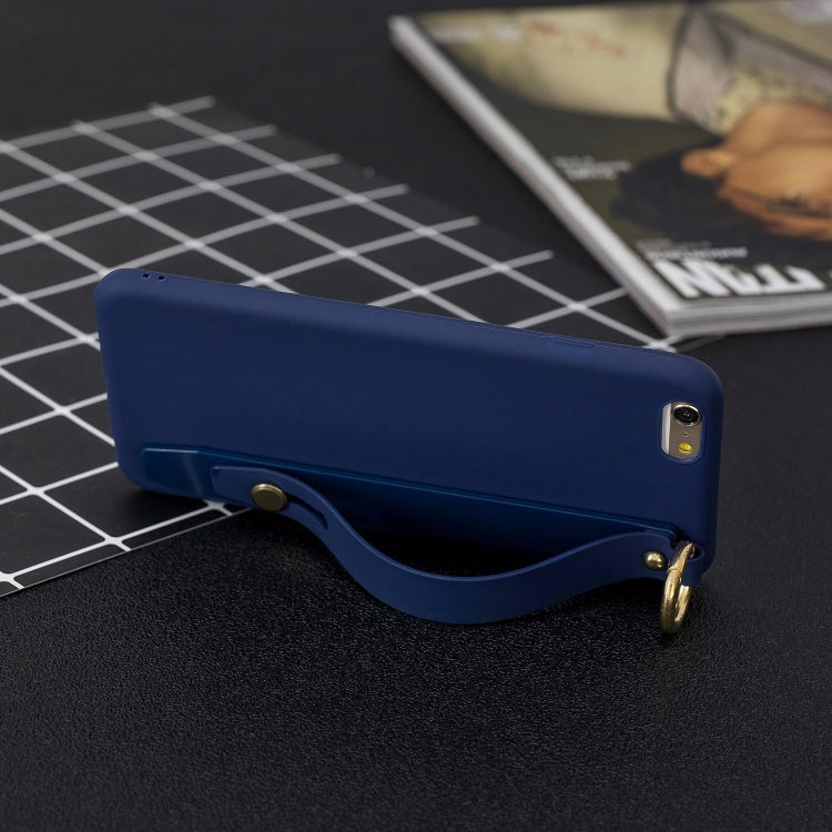 Shockproof Solid Color TPU Case with Wristband For iPhone 6s Plus / 6 Plus