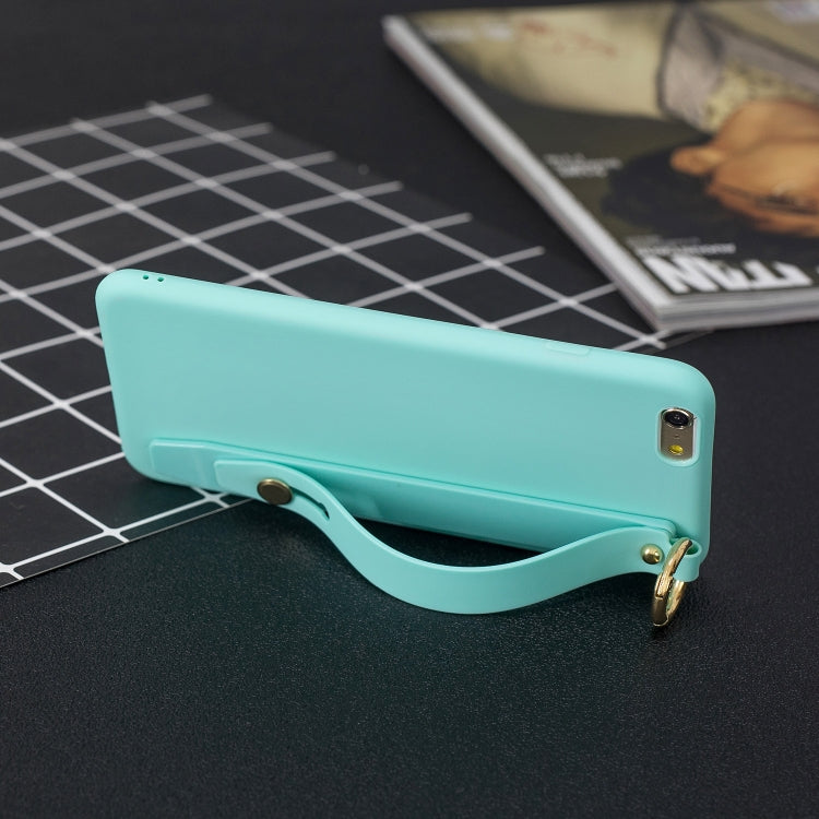 Shockproof Solid Color TPU Case with Wristband For iPhone 6s Plus / 6 Plus
