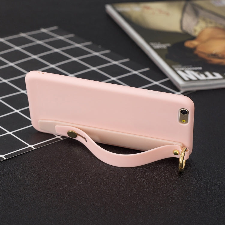 Shockproof Solid Color TPU Case with Wristband For iPhone 6s Plus / 6 Plus