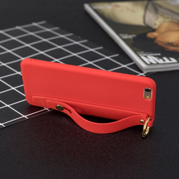 Shockproof Solid Color TPU Case with Wristband For iPhone 6s Plus / 6 Plus
