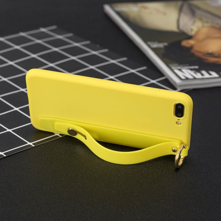 Shockproof Solid Color TPU Case with Wristband For iPhone 8 Plus / 7 Plus