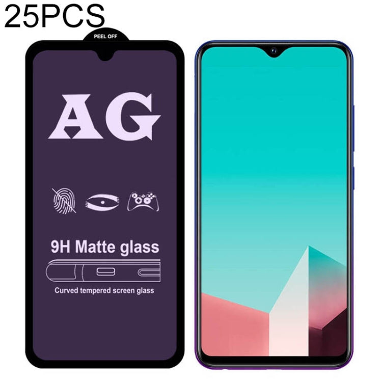 25 PCS AG Matte Anti Blue Light Full Cover Tempered Glass For Vivo Y93
