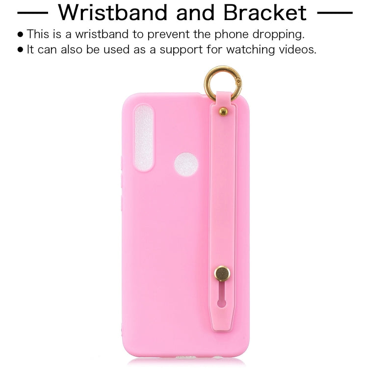 Shockproof Solid Color TPU Case with Wristband For Huawei P Smart Z