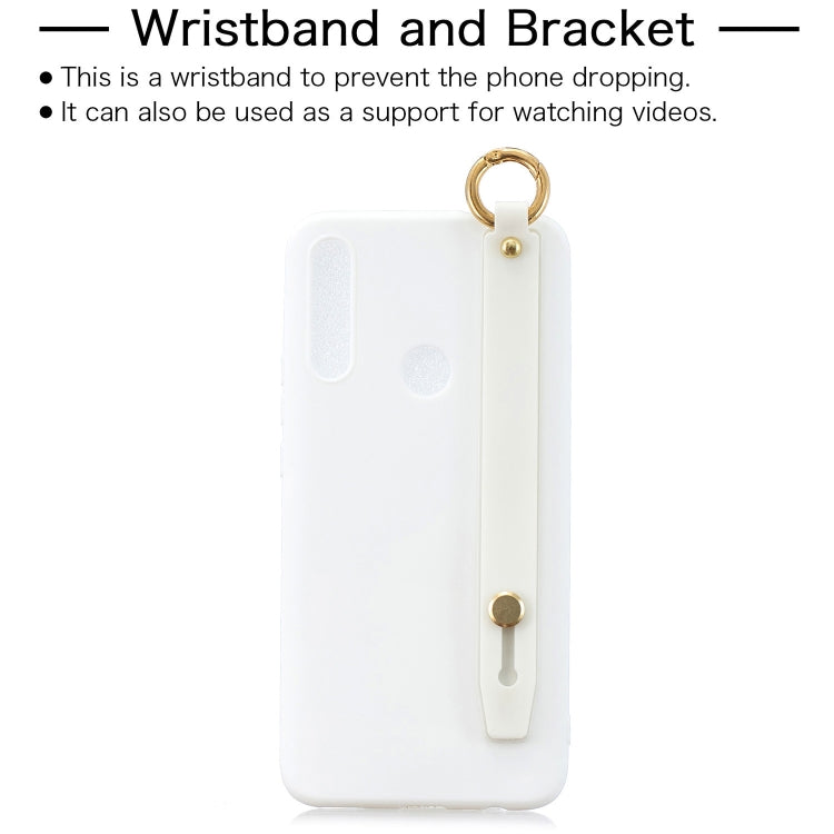 Shockproof Solid Color TPU Case with Wristband For Huawei P Smart Z