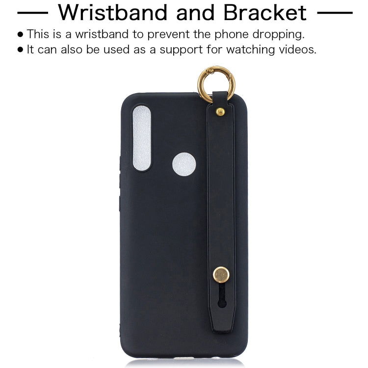 Shockproof Solid Color TPU Case with Wristband For Huawei P Smart Z