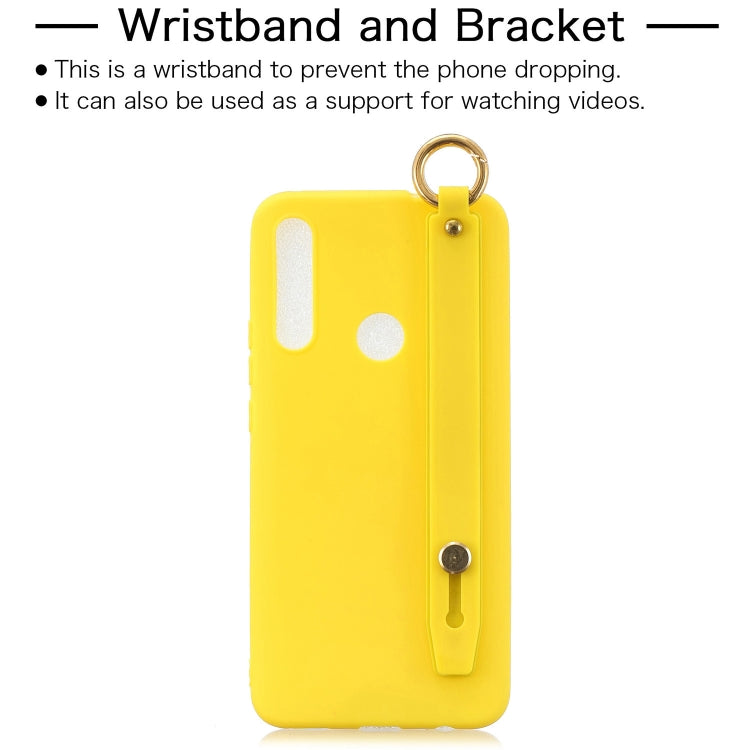 Shockproof Solid Color TPU Case with Wristband For Huawei P Smart Z
