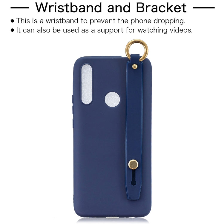 Shockproof Solid Color TPU Case with Wristband For Huawei P Smart Z