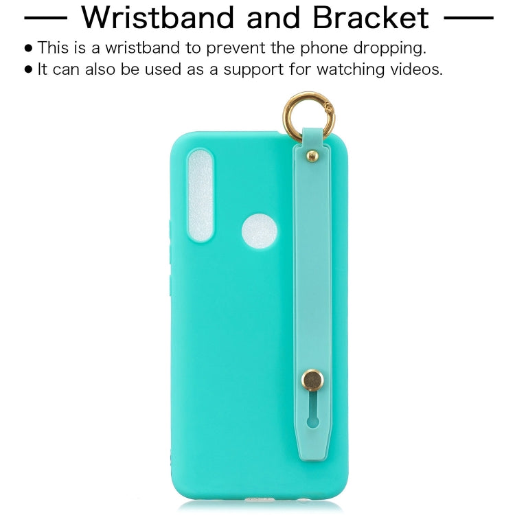 Shockproof Solid Color TPU Case with Wristband For Huawei P Smart Z