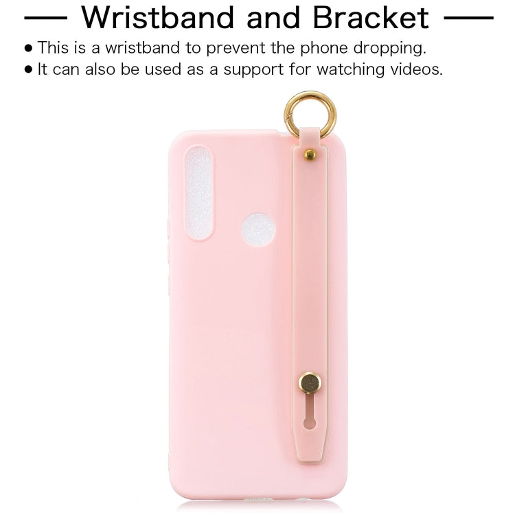 Shockproof Solid Color TPU Case with Wristband For Huawei P Smart Z