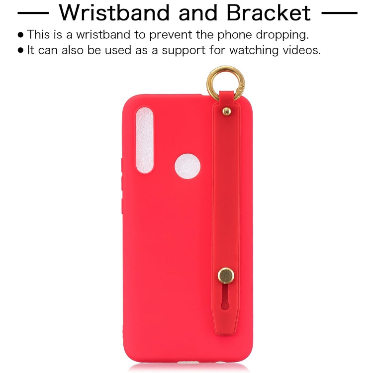 Shockproof Solid Color TPU Case with Wristband For Huawei P Smart Z