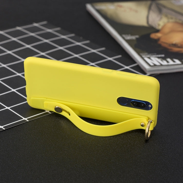 Shockproof Solid Color TPU Case with Wristband For Huawei Mate 10 Lite / Maimang 6