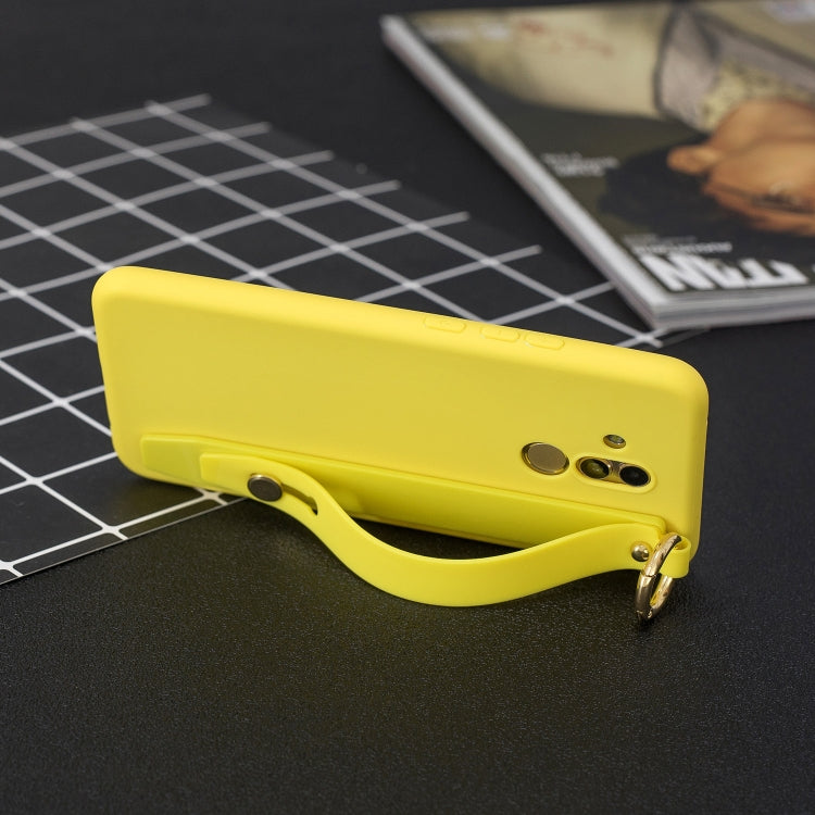 Shockproof Solid Color TPU Case with Wristband For Huawei Mate 20 Lite