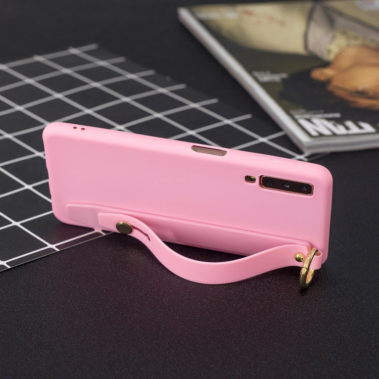 Shockproof Solid Color TPU Case with Wristband For Huawei P30