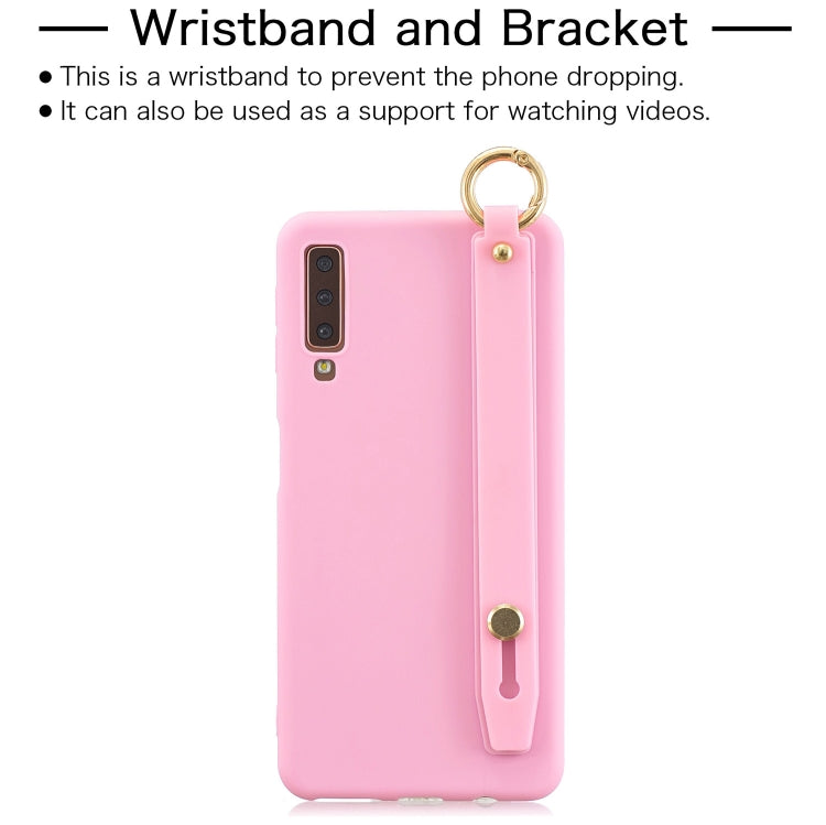 Shockproof Solid Color TPU Case with Wristband For Huawei P30