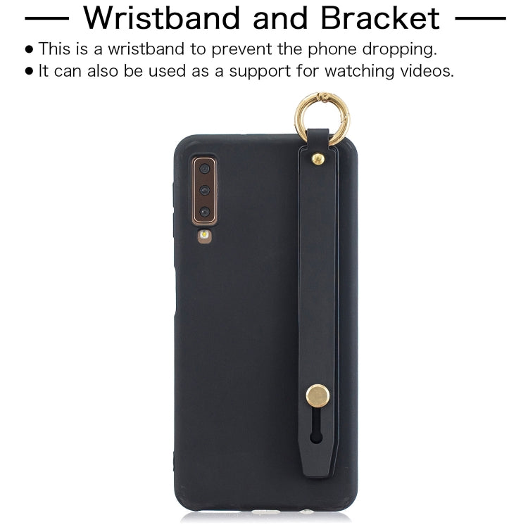 Shockproof Solid Color TPU Case with Wristband For Huawei P30