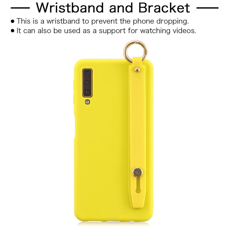 Shockproof Solid Color TPU Case with Wristband For Huawei P30