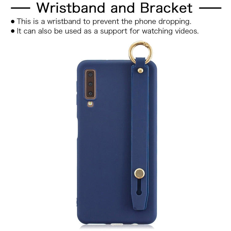 Shockproof Solid Color TPU Case with Wristband For Huawei P30
