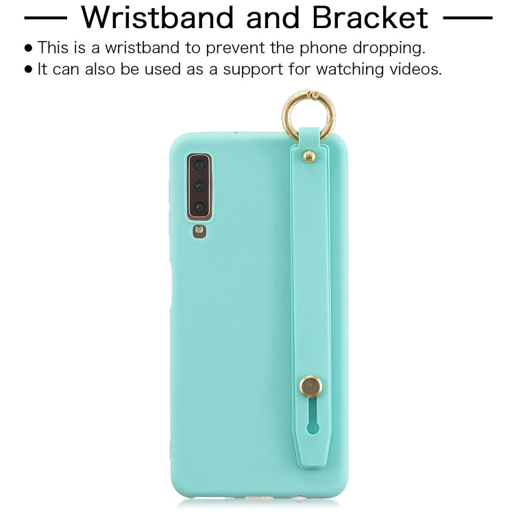 Shockproof Solid Color TPU Case with Wristband For Huawei P30