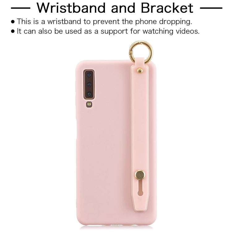Shockproof Solid Color TPU Case with Wristband For Huawei P30
