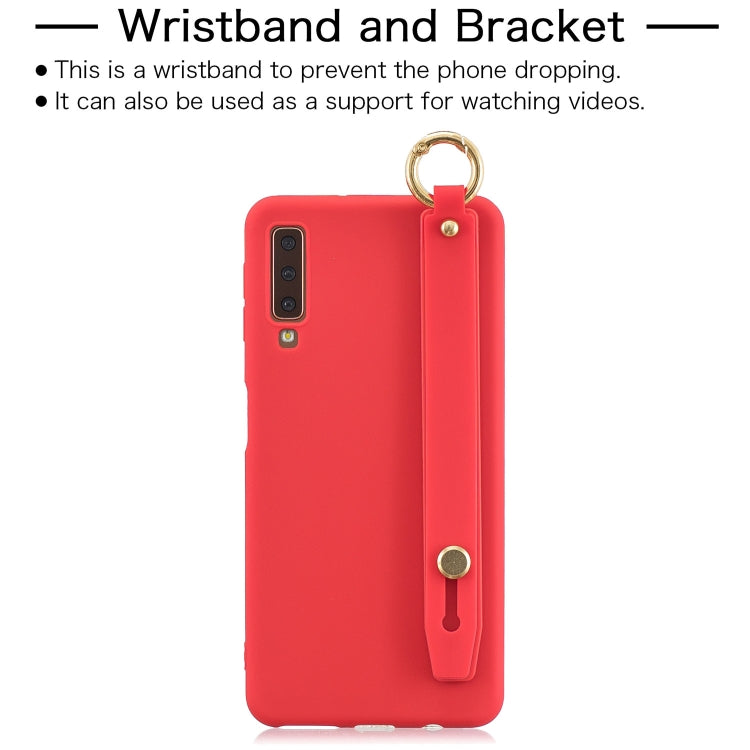 Shockproof Solid Color TPU Case with Wristband For Huawei P30