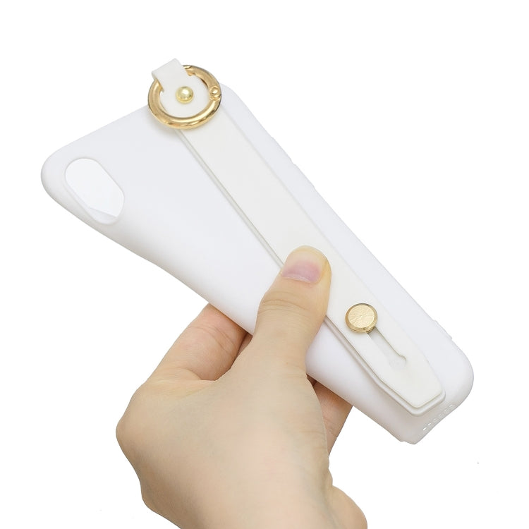 Shockproof Solid Color TPU Case with Wristband For Huawei P30 Pro