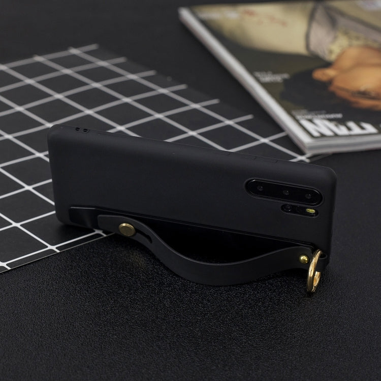 Shockproof Solid Color TPU Case with Wristband For Huawei P30 Pro