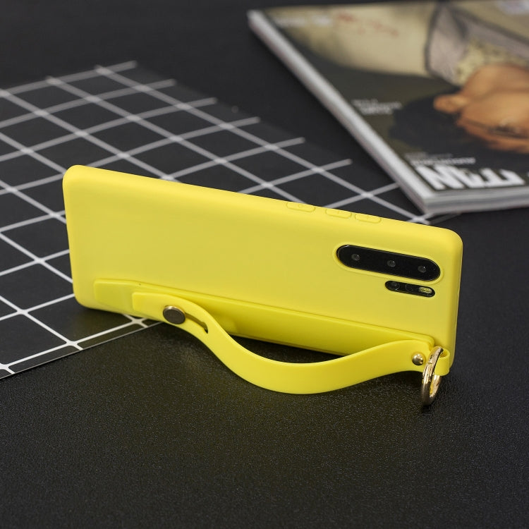 Shockproof Solid Color TPU Case with Wristband For Huawei P30 Pro