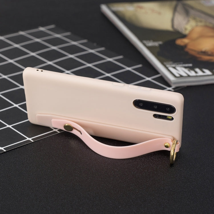 Shockproof Solid Color TPU Case with Wristband For Huawei P30 Pro