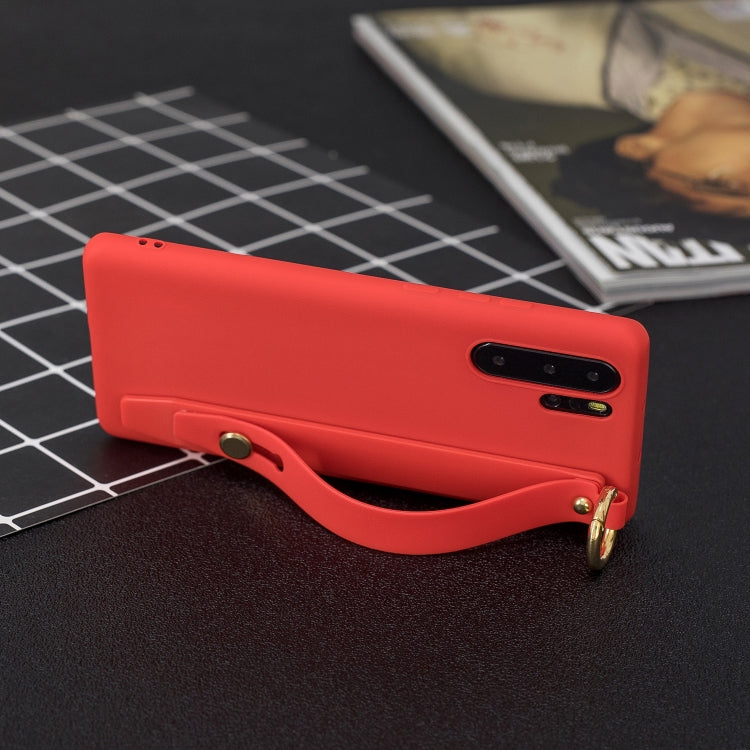 Shockproof Solid Color TPU Case with Wristband For Huawei P30 Pro