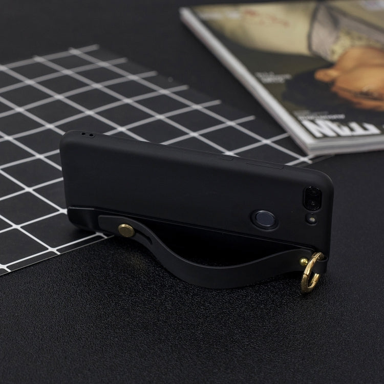 Shockproof Solid Color TPU Case with Wristband For Huawei Honor 9 Lite