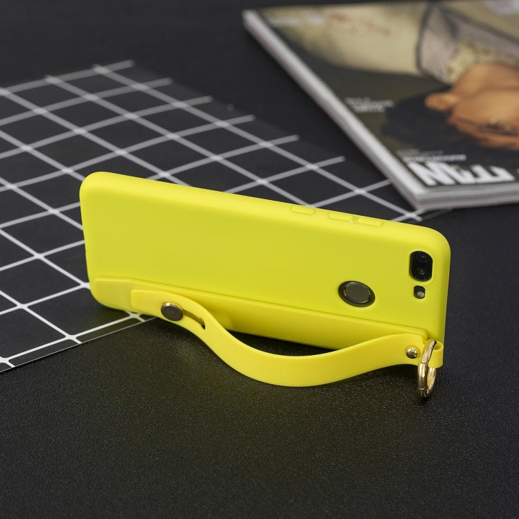Shockproof Solid Color TPU Case with Wristband For Huawei Honor 9 Lite