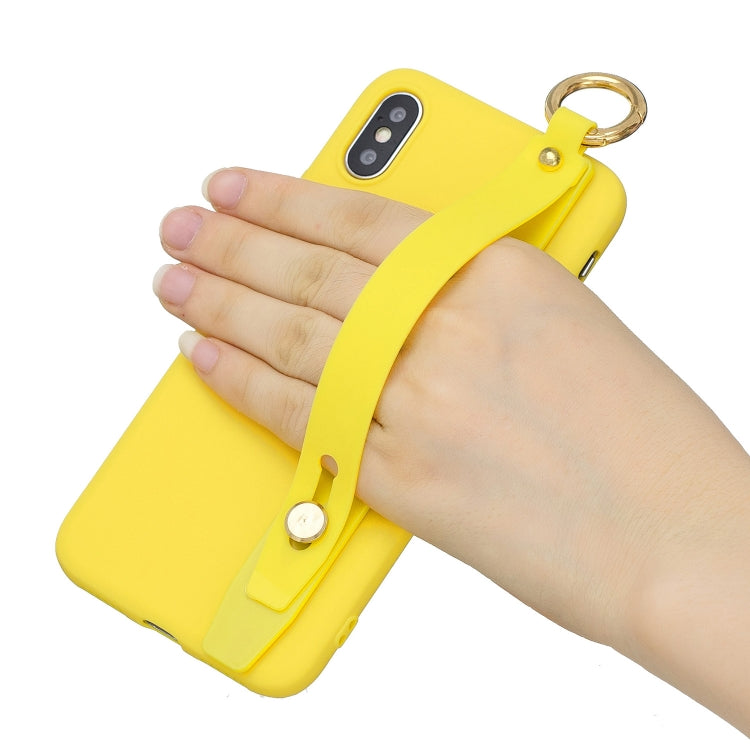 Shockproof Solid Color TPU Case with Wristband For Huawei Honor 9 Lite
