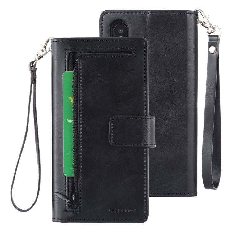 For iPhone X / XS GOOSPERY DETACHABLE DIARY Horizontal Flip Leather Case with Holder & Card Slots & Zipper & Wallet