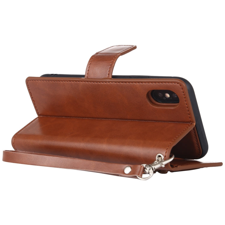 For iPhone X / XS GOOSPERY DETACHABLE DIARY Horizontal Flip Leather Case with Holder & Card Slots & Zipper & Wallet