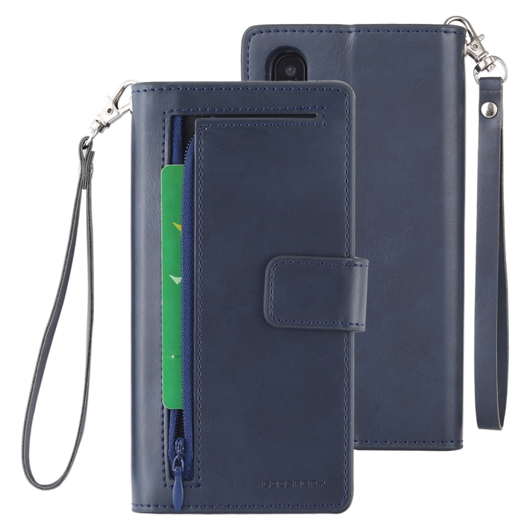 For iPhone X / XS GOOSPERY DETACHABLE DIARY Horizontal Flip Leather Case with Holder & Card Slots & Zipper & Wallet